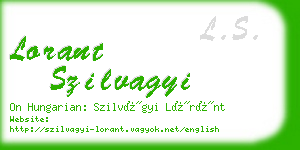 lorant szilvagyi business card